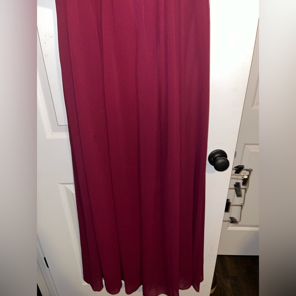 Lulus Harmonious Love Burgundy Off-the-Shoulder Maxi Dress - Picture 10 of 11